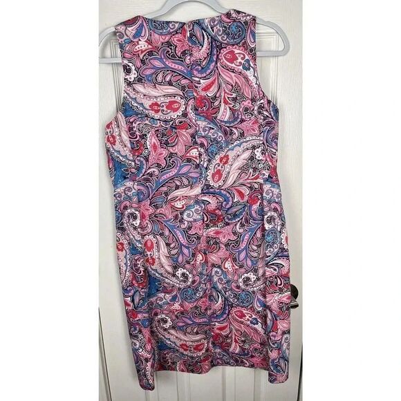 Nine West NWT Tutu Pink Ice Blue Multicolor Paisley Sheath Dress Size 6‎ - Picture 9 of 11